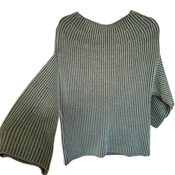 Free People New Charlotte Tunic Sweater Boat Neck Chive Combo Green Size Small - Picture 11 of 16